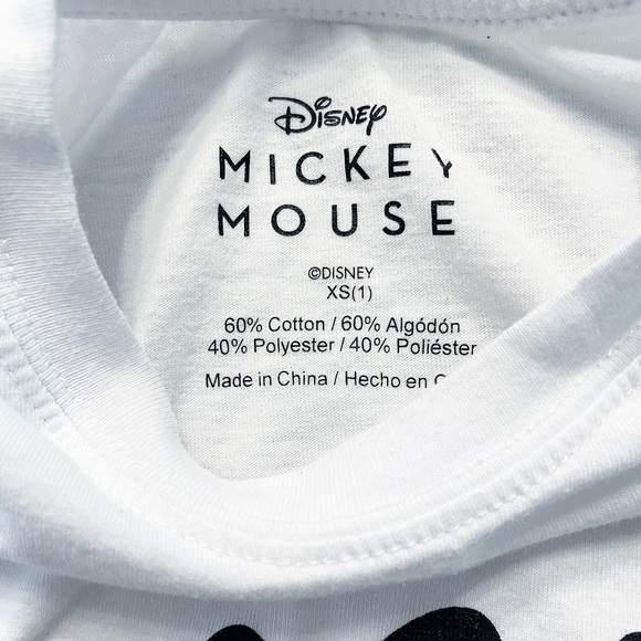 Disney Mickey Mouse Floral Graphic Tee Shirt XS - Picture 6 of 8